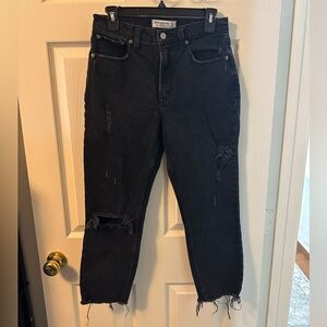 Womens Abercrombie & Fitch Black denim Jeans Size 4